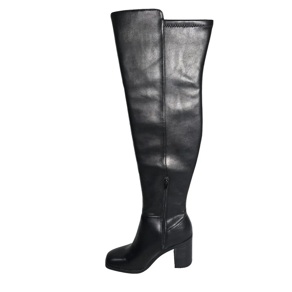 Dolce Vita Finnegan Over The Knee Equestrian Boots Black Block Heel 7 Riding NIB